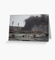 Burning rubber Greeting Card