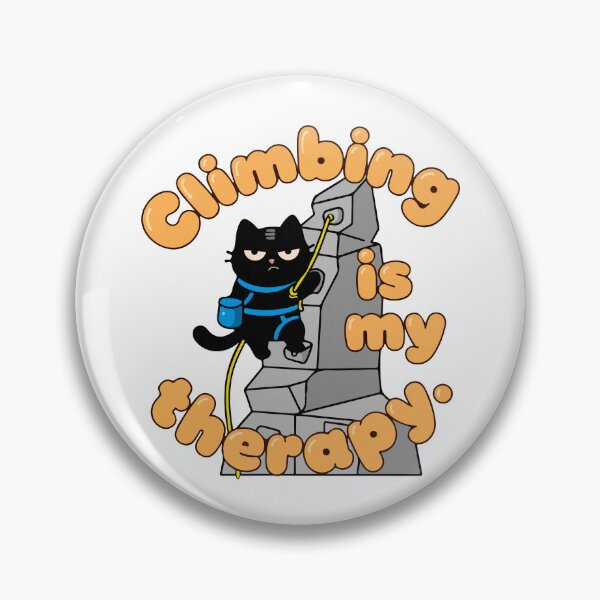 Item preview, Climbing Is My Therapy Rock Climber Cat designed and sold by IAPICTURE.