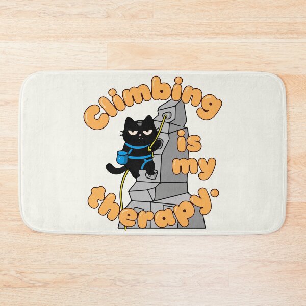 Item preview, Climbing Is My Therapy Rock Climber Cat designed and sold by IAPICTURE.