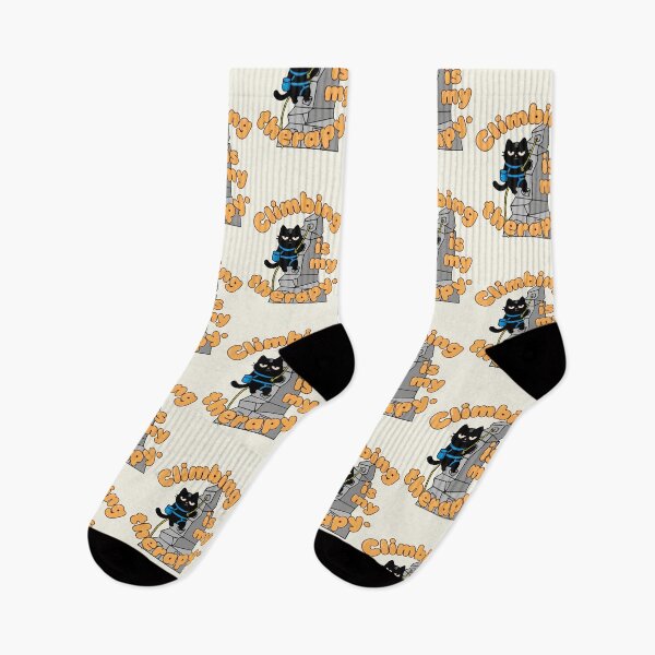 Item preview, Climbing Is My Therapy Rock Climber Cat designed and sold by IAPICTURE.