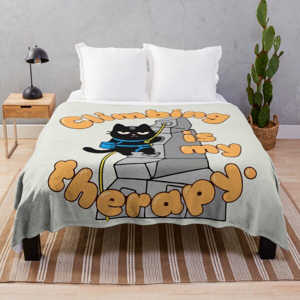 Item preview, Climbing Is My Therapy Rock Climber Cat designed and sold by IAPICTURE.