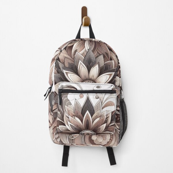 Item preview, Intricate floral pattern in sepia tones, with swirling petals and delicate details designed and sold by homydesign.
