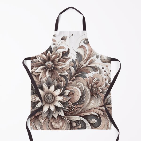 Item preview, Intricate floral pattern in sepia tones, with swirling petals and delicate details designed and sold by homydesign.