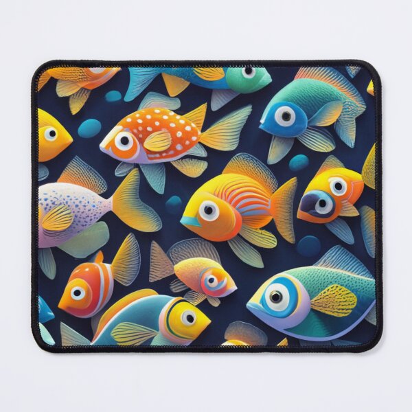 Item preview, small gold fish, print on black fabric designed and sold by gulka8.