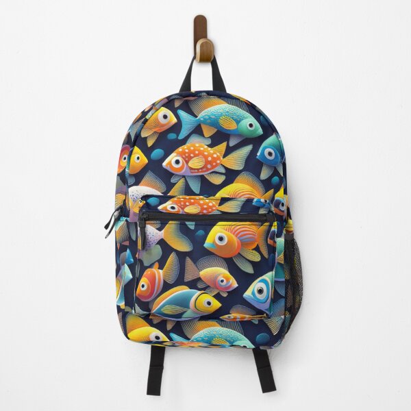 Item preview, small gold fish, print on black fabric designed and sold by gulka8.