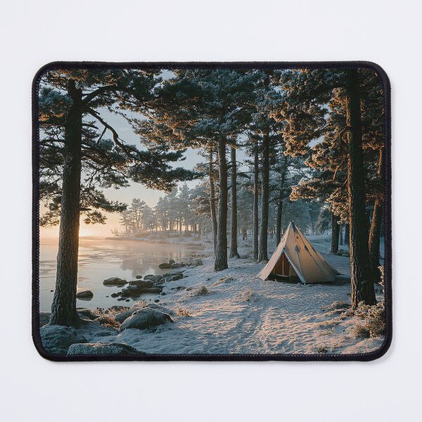Item preview, Winter Solstice Camp Aesthetic | Frosted Pine Forest Golden Sunrise Adventure designed and sold by MetroEnvision.