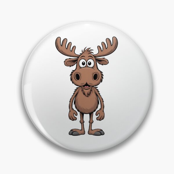 Item preview, Minimalist black moose – comic mascot designed and sold by FusiTink.