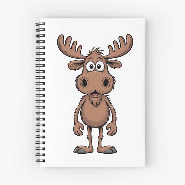Item preview, Minimalist black moose – comic mascot designed and sold by FusiTink.