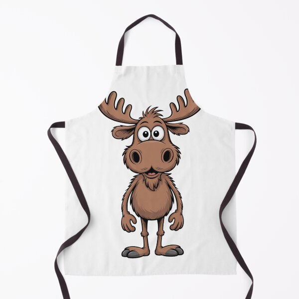 Item preview, Minimalist black moose – comic mascot designed and sold by FusiTink.