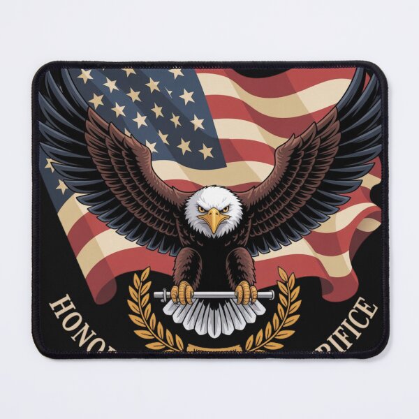 Item preview, Veteran's Day Eagle American Flag - Honor Courage Sacrifice T-Shirt designed and sold by Designorado.