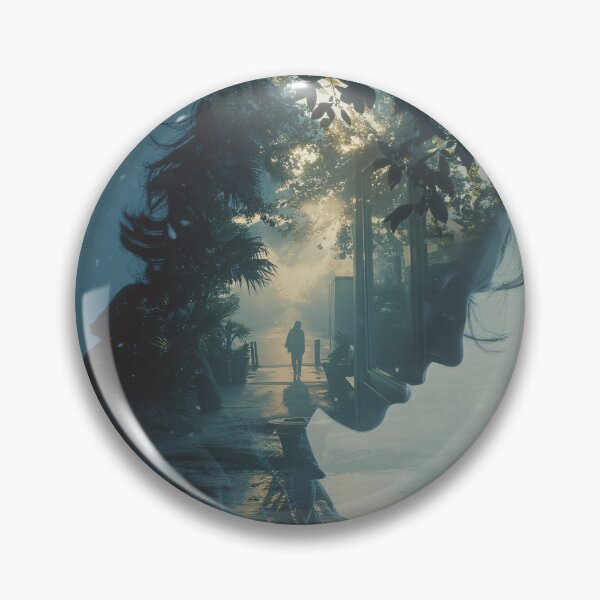 Item preview, Double Exposure Memory Portrait | Psychological Art Surreal Introspection designed and sold by MetroEnvision.