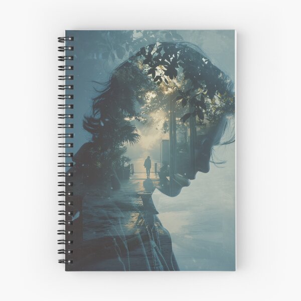 Item preview, Double Exposure Memory Portrait | Psychological Art Surreal Introspection designed and sold by MetroEnvision.