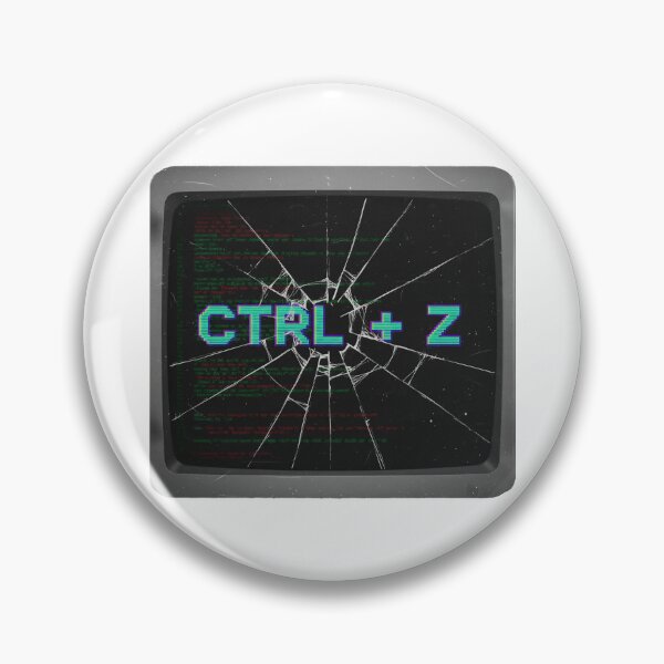 Item preview, CTRL+Z | Retro Broken Screen Undo Button Art designed and sold by TheArtForge.
