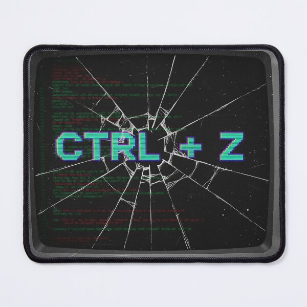 Item preview, CTRL+Z | Retro Broken Screen Undo Button Art designed and sold by TheArtForge.
