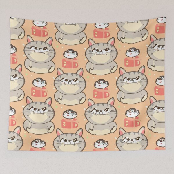 Item preview, fat cartoon cat illustration. t-shirt design. seamless pattern, pet graphics, cat picture designed and sold by gulka8.