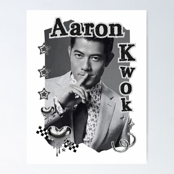 Item preview, Aaron Kwok Fu-shing (Aaron Choi Chun) Chinese Actor Cdrama Chinese EntertainmentBlack and White Collage Digital Art Portrait designed and sold by AJUNICE STUDIO.