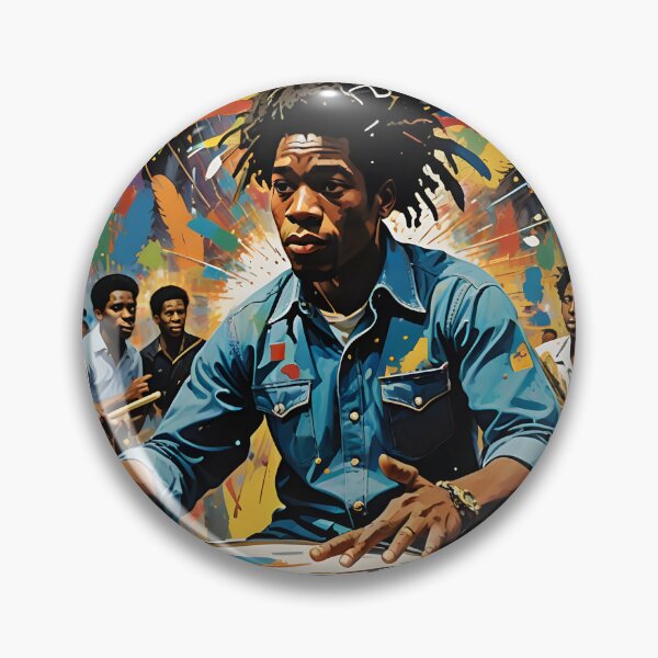 Item preview, A vibrant scene of a drummer in a blue shirt playing a drum, surrounded by people dancing, with colorful feathers and paint splashes in the background designed and sold by homydesign.