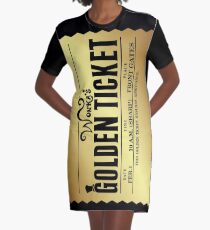 Wonka's Golden Ticket Graphic T-Shirt Dress