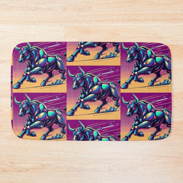 Item preview, Cyber Bull Rush – Neon Futuristic Power designed and sold by Dogandesighn.