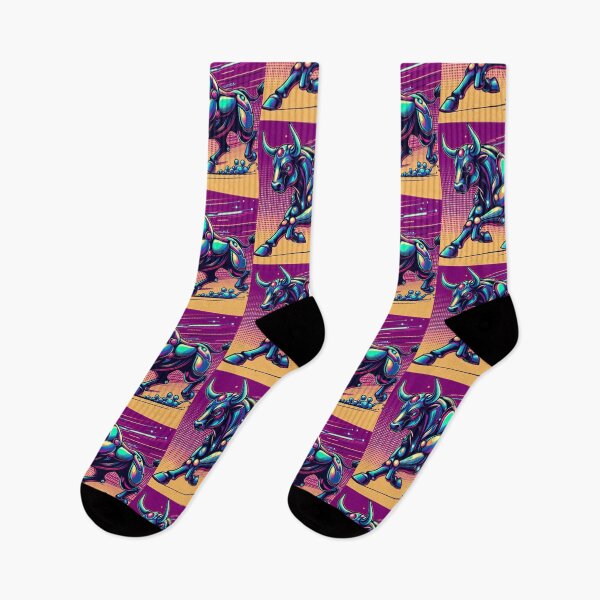 Item preview, Cyber Bull Rush – Neon Futuristic Power designed and sold by Dogandesighn.