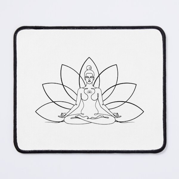Item preview, Yoga Lotus - Padma Padmasana - One Line Drawing" designed and sold by altandesign.