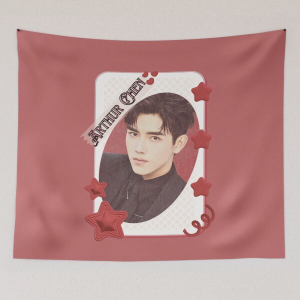 Item preview, Arthur Chen 陈飞宇 Portrait of Chen Feiyu Chinese Actor Cdrama Chinese Entertainment Card Red Aesthetic Collage Design designed and sold by AJUNICE STUDIO.
