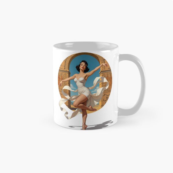 Item preview, Mummy in Motion – Vintage Egyptian Pin-Up Ballerina designed and sold by Lightning-Lace.