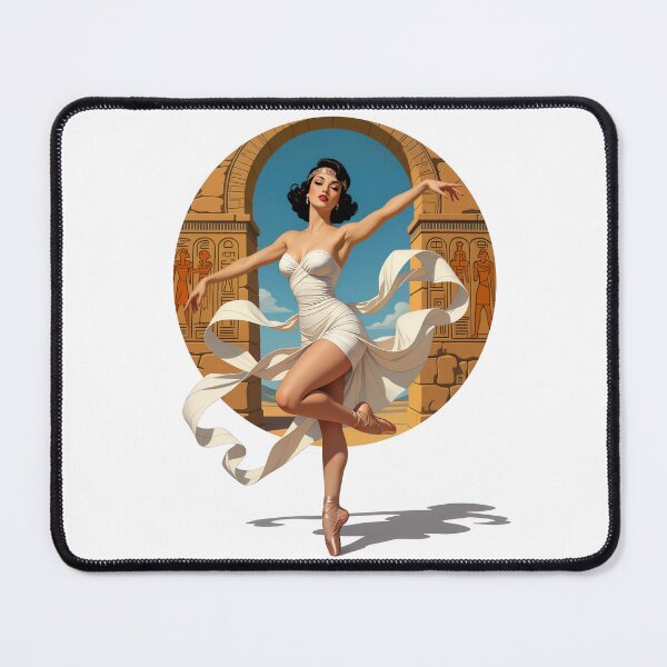 Item preview, Mummy in Motion – Vintage Egyptian Pin-Up Ballerina designed and sold by Lightning-Lace.