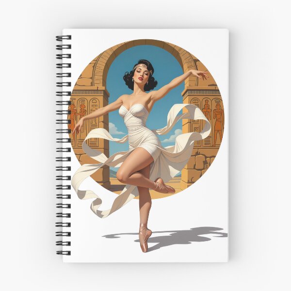 Item preview, Mummy in Motion – Vintage Egyptian Pin-Up Ballerina designed and sold by Lightning-Lace.