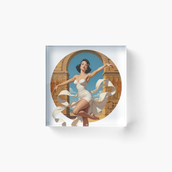 Item preview, Mummy in Motion – Vintage Egyptian Pin-Up Ballerina designed and sold by Lightning-Lace.
