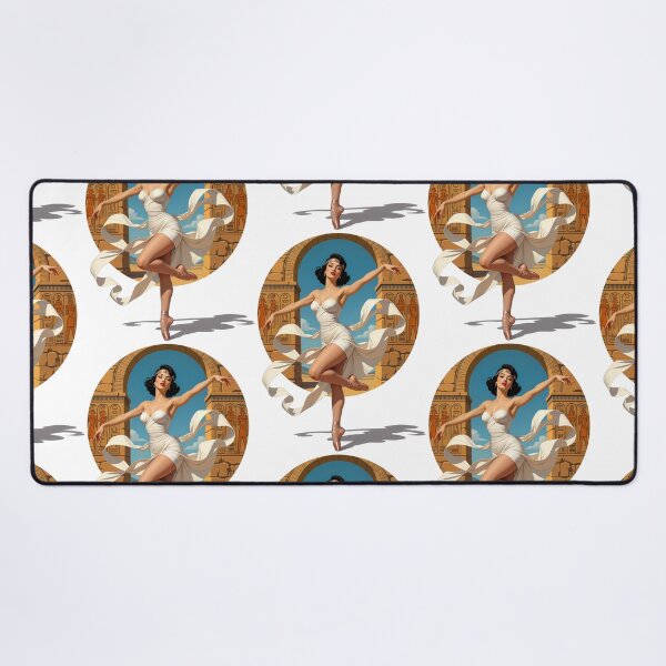 Item preview, Mummy in Motion – Vintage Egyptian Pin-Up Ballerina designed and sold by Lightning-Lace.