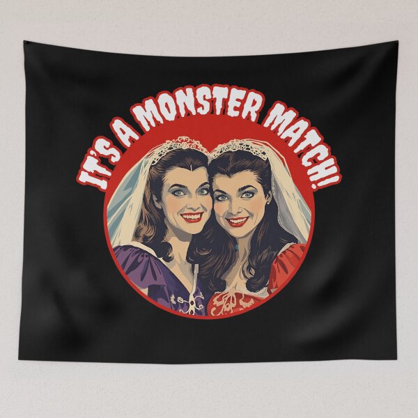Item preview, Monster Match Retro Couple It's a Monster Match! designed and sold by Vintage City.