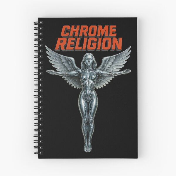 Item preview, Chrome Religion — Cyberpunk Winged Deity designed and sold by The Devil's Bargain.