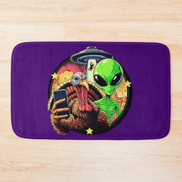 Item preview, Funny Thanksgiving Alien Invasion Turkey UFO Selfie designed and sold by Zayavca.