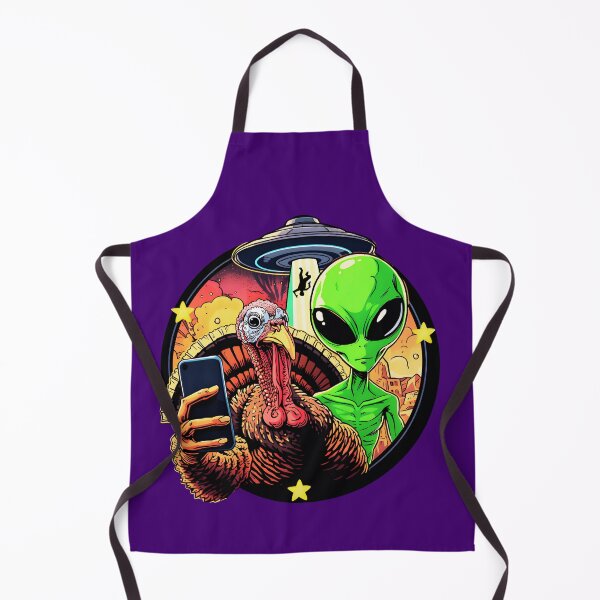 Item preview, Funny Thanksgiving Alien Invasion Turkey UFO Selfie designed and sold by Zayavca.