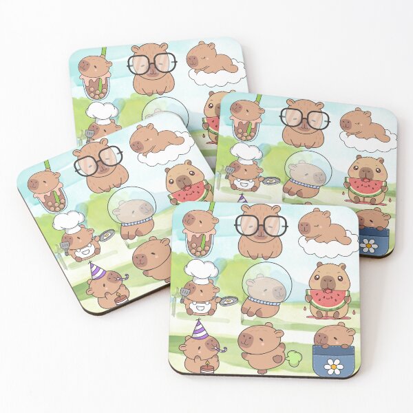 Item preview, Capybara Background designed and sold by KingOfCaffeine.