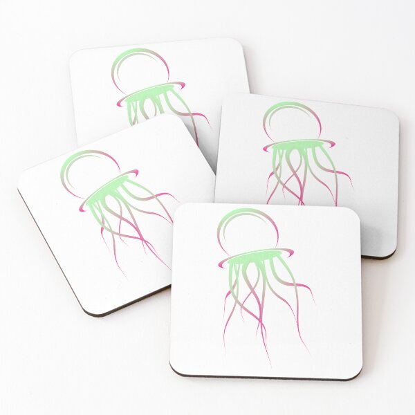 Item preview, Green and Pink Jellyfish designed and sold by Risa-C.