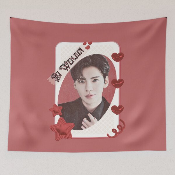 Item preview, Bi Wenjun (毕雯珺) Portrait of Chen Feiyu Chinese Actor Cdrama Chinese Entertainment Card Red Aesthetic Collage Design designed and sold by AJUNICE STUDIO.