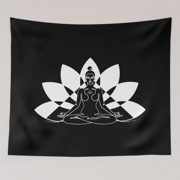 Item preview, White Yoga Lotus - Padma Padmasana - Shadow Art designed and sold by altandesign.