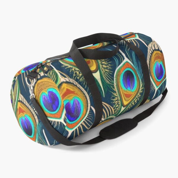 Item preview, peacock feather pattern for t-shirt. Print with characteristic peacock eyes, wavy texture of feathers. stunning pattern, exotic graphics, image designed and sold by gulka8.