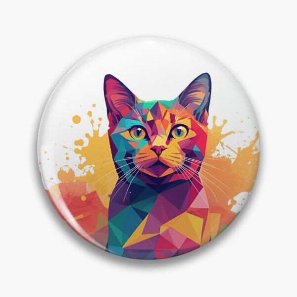 Item preview, Vibrant Polygon Cat designed and sold by Lumive.