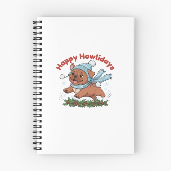Item preview, Happy Howlidays Dogue de Bordeaux – Cute Christmas Dog in Winter Scarf designed and sold by The Real Life Symphony.