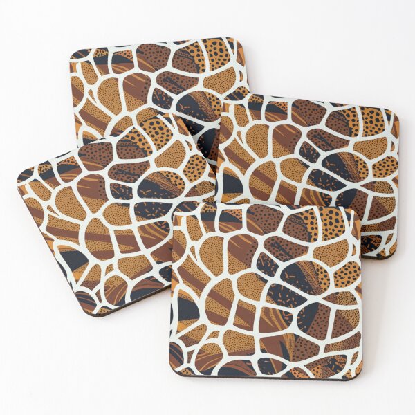Item preview, giraffe pattern for t-shirt. Print with characteristic patches, wavy giraffe texture. stunning leather pattern, exotic graphics, image, leather pattern designed and sold by gulka8.