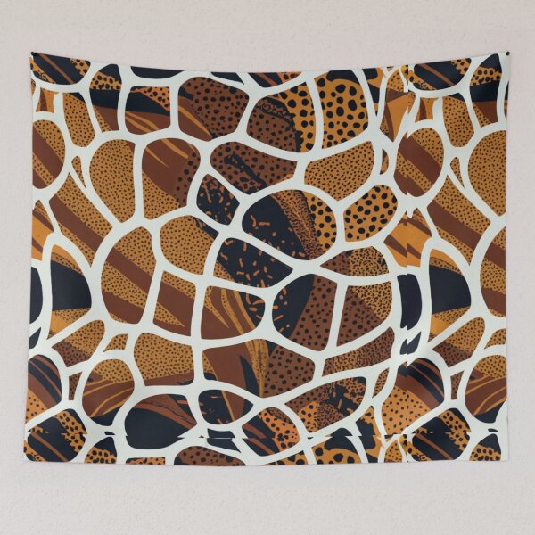 Item preview, giraffe pattern for t-shirt. Print with characteristic patches, wavy giraffe texture. stunning leather pattern, exotic graphics, image, leather pattern designed and sold by gulka8.