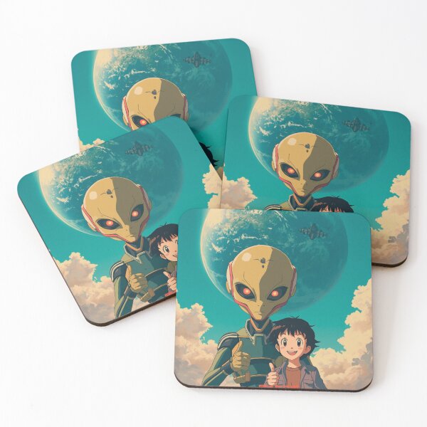 Item preview, Extraterrestrial and human sharing their arrival on Earth designed and sold by MundoKYKY.