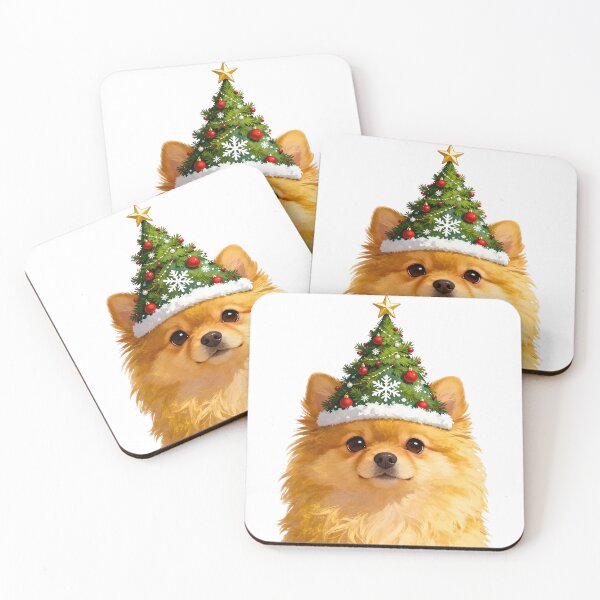 Item preview, A POODLE WITH A CHRISTMAS TREE designed and sold by infinitearte.