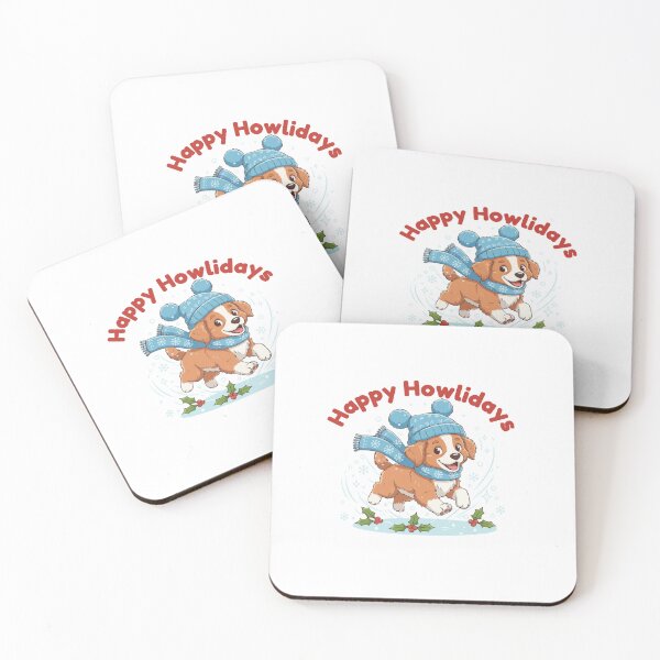 Item preview, Happy Howlidays Nova Scotia Duck Tolling Retriever – Cute Christmas Dog in Winter Scarf designed and sold by The Real Life Symphony.