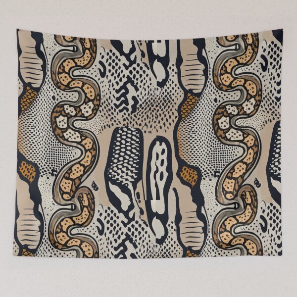 Item preview, snake-shaped pattern for t-shirt. Print with characteristic scales and wavy snake skin texture. stunning leather pattern. designed and sold by gulka8.