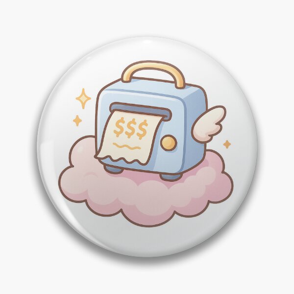 Item preview, Dividend Cloud Printer Sticker | Passive Income Kawaii Wealth | Money Charm designed and sold by HerDreamCodes.