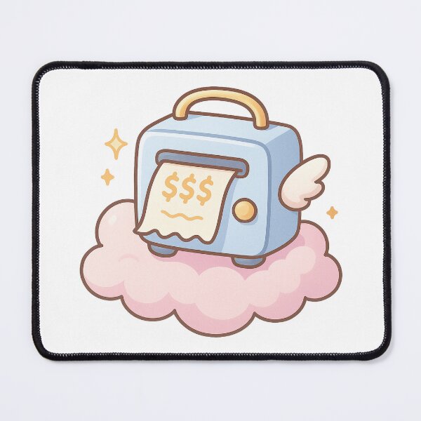 Item preview, Dividend Cloud Printer Sticker | Passive Income Kawaii Wealth | Money Charm designed and sold by HerDreamCodes.